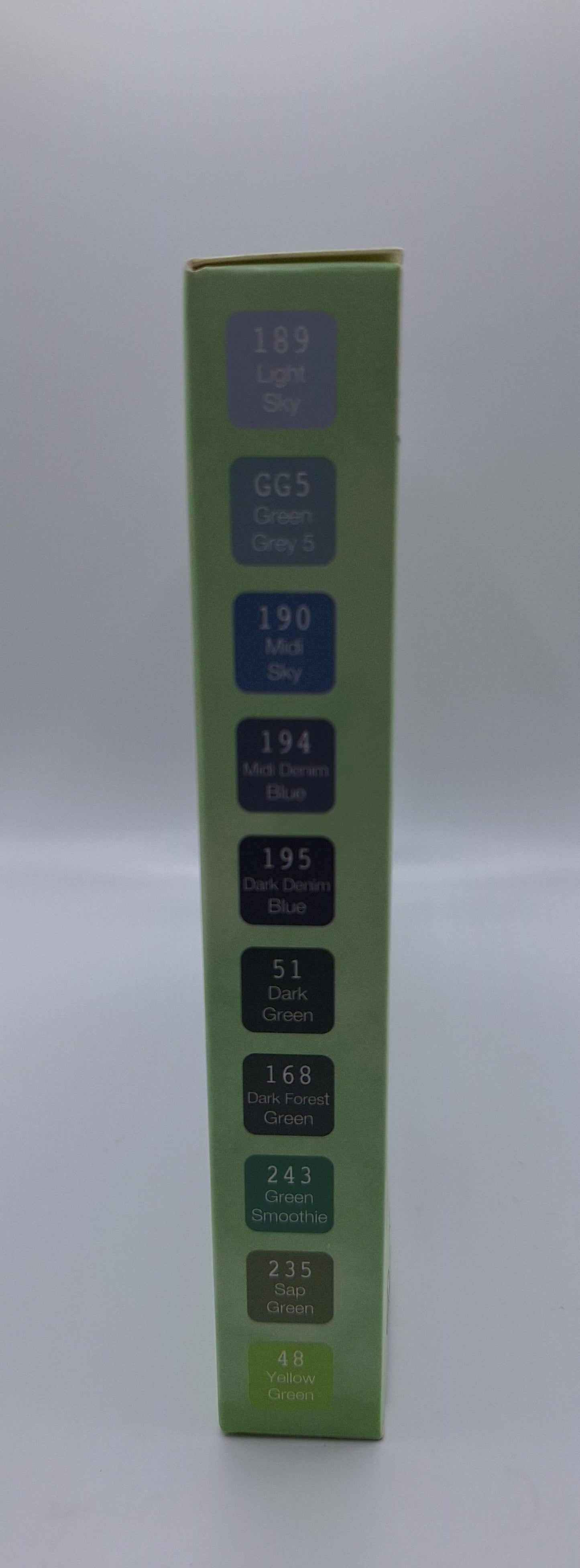 10 Aquamarkers (Grüntöne) inkl. Aufbewahrung | DecoTime