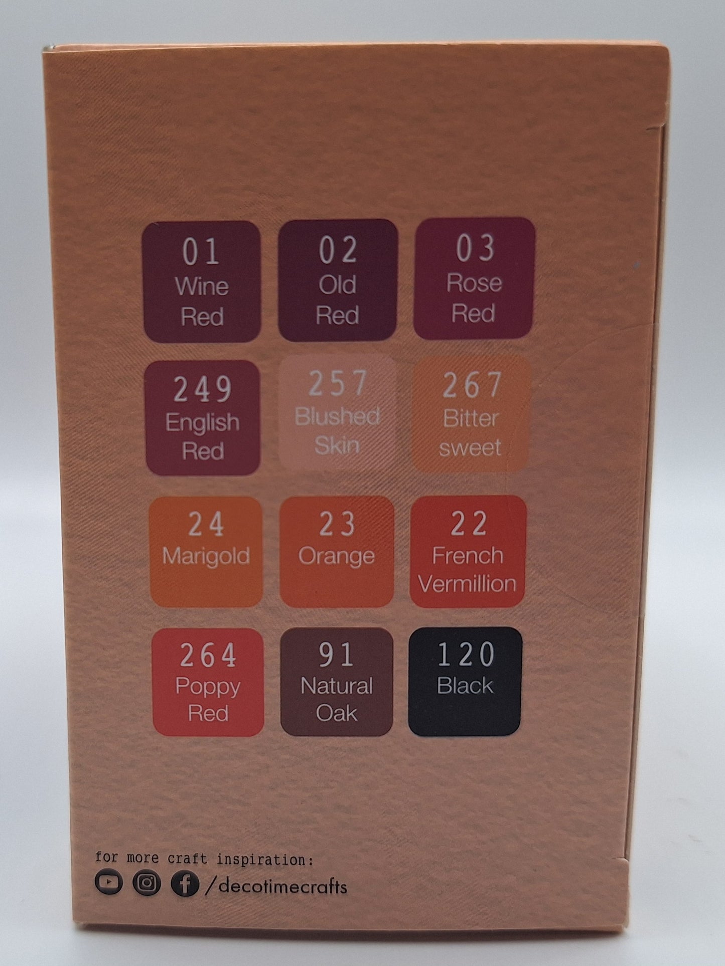 12 Twinmarkers (Sweet Corgi - Rot/Orange Töne) inkl. Aufbewahrung | DecoTime