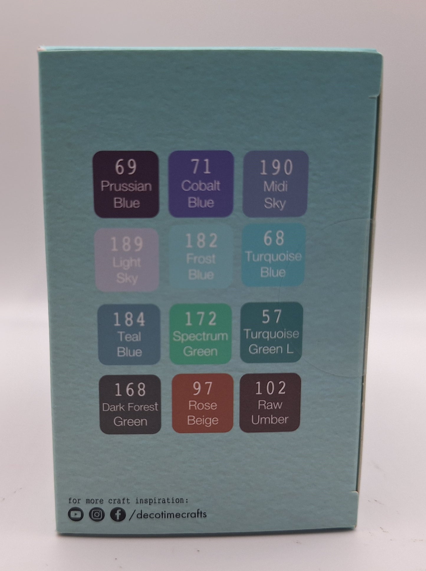 12 Twinmarkers (Travel Time - Blau/Grün/Braun Töne) inkl. Aufbewahrung | DecoTime