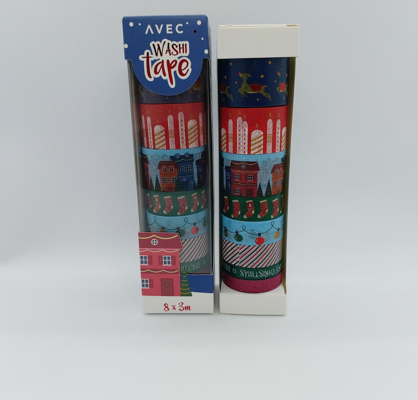 Weihnachts-Washi-Tapes 8 St. a 3m (Rudolph Reindeer) AVEC