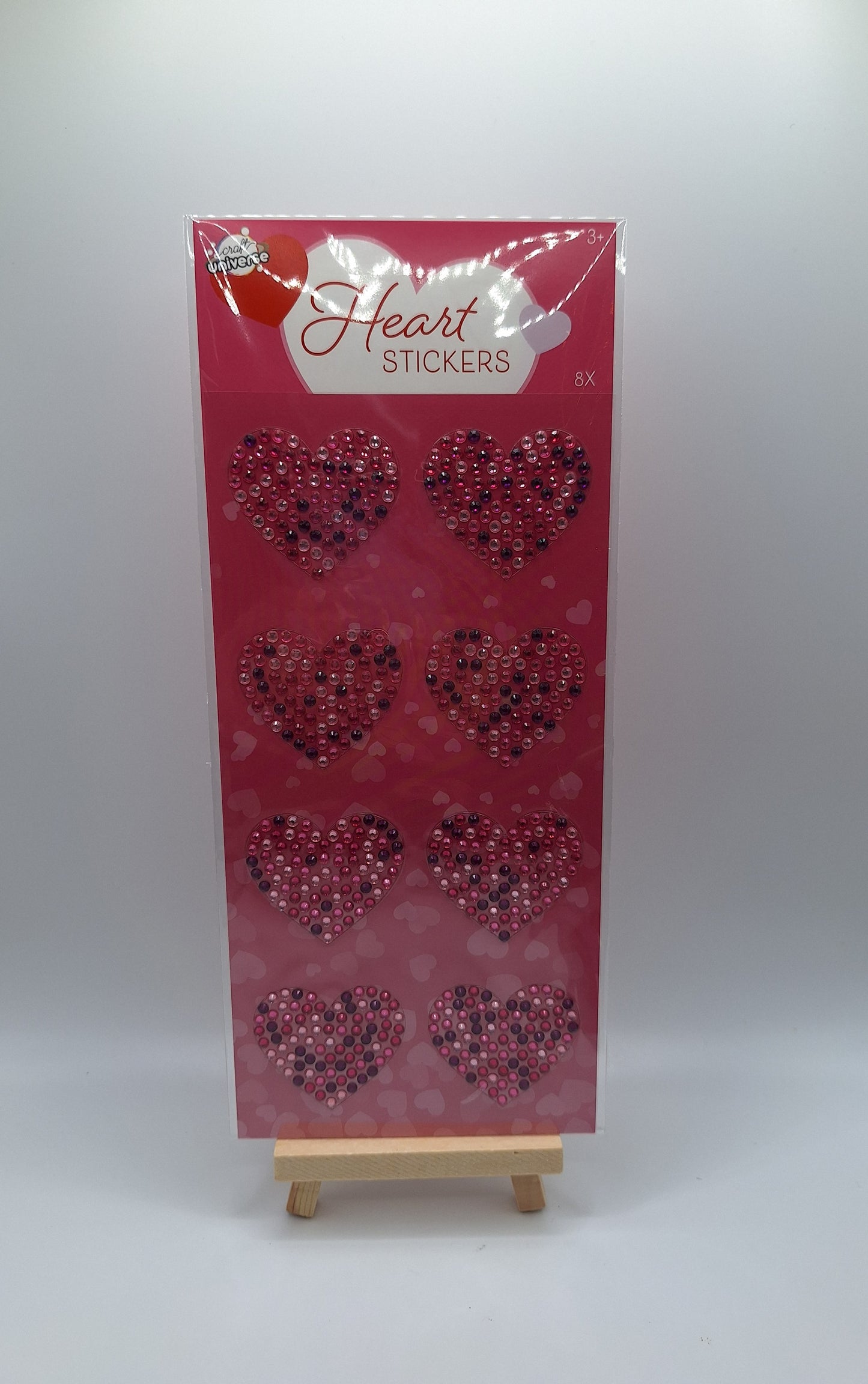 Strass-Herzsticker (Heart Stickers - Rhinestones) - Lila/Pink | Craft Universe