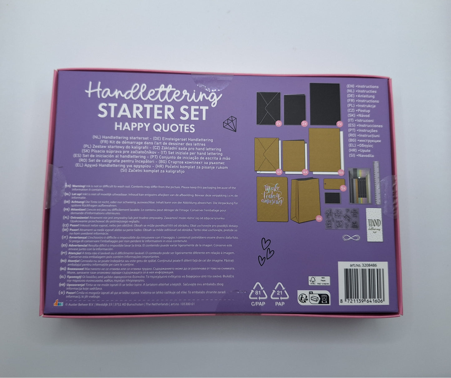 Handlettering Starter Set (Happy Quotes) | Einsteiger Set für Handlettering | Craft World