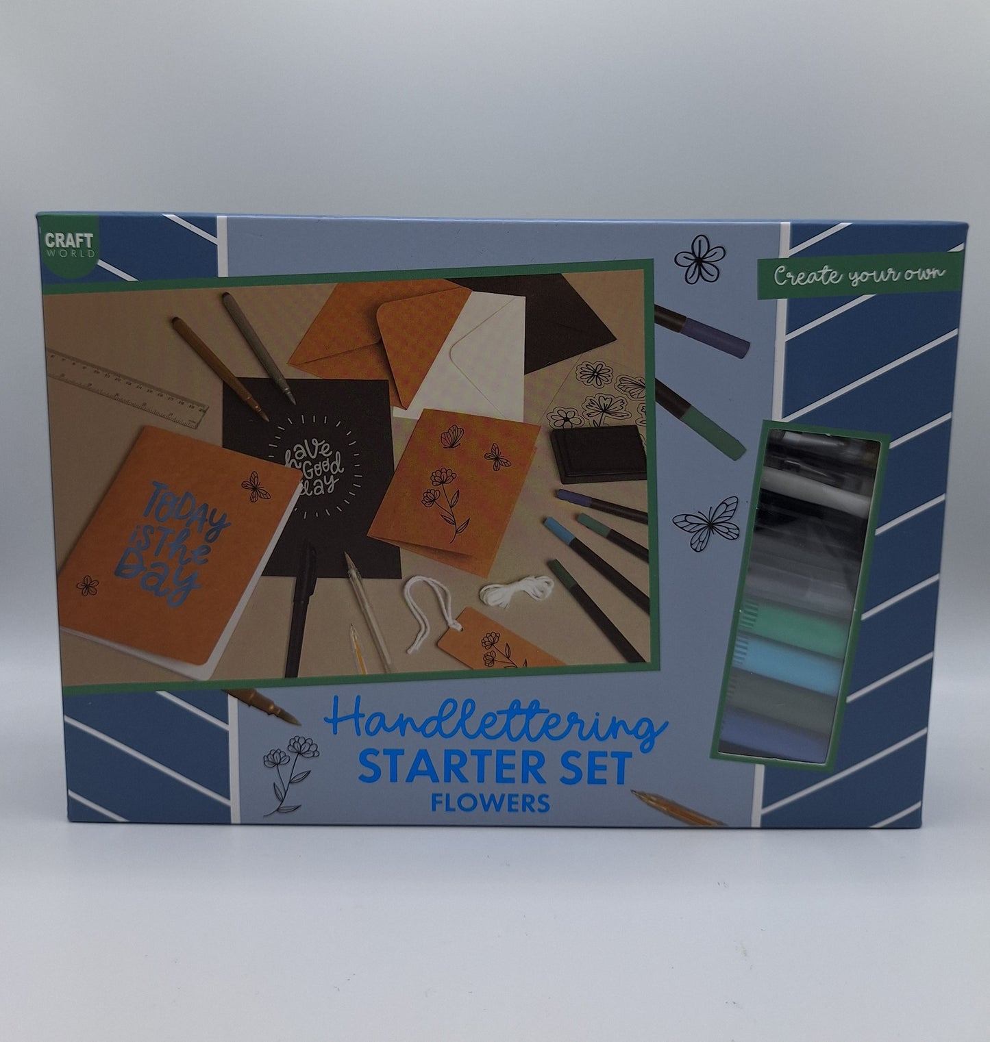 Handlettering Starter Set (Flowers) | Einsteiger Set für Handlettering | Craft World
