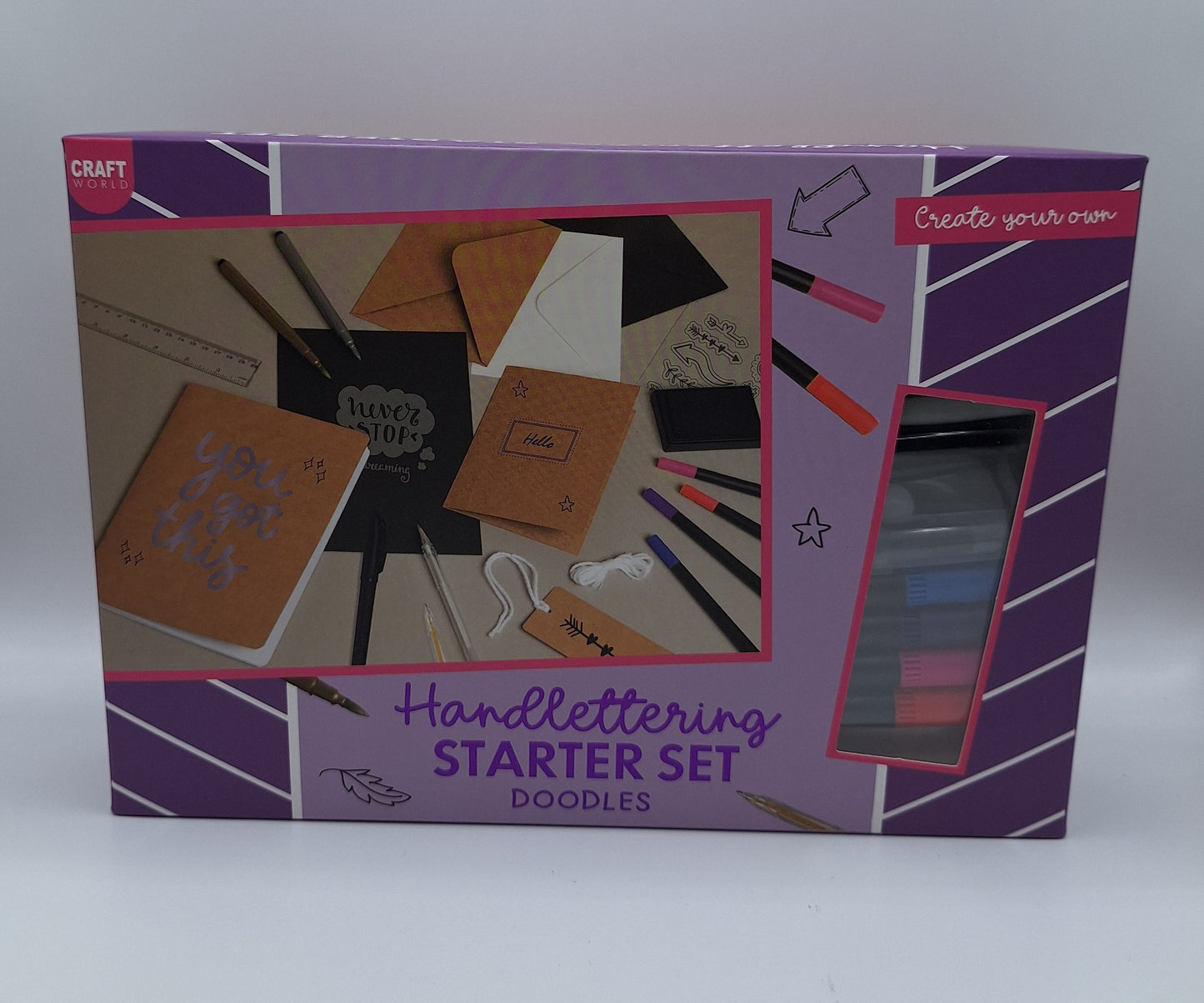 Handlettering Starter Set (Doodles) | Einsteiger Set für Handlettering | Craft World