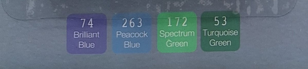 4 Twinmarkers (Pfau - Blau/Grün) | DecoTime