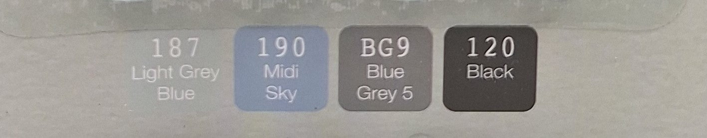 4 Twinmarkers (Grau/Blau) | DecoTime