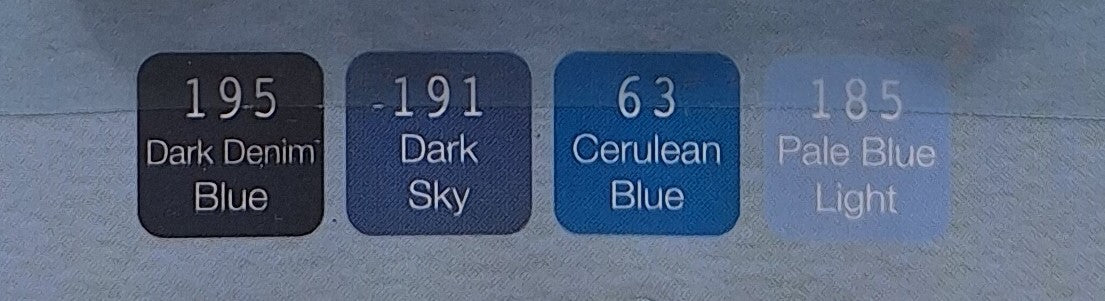 4 Twinmarkers (Himmelblau-Töne) NEU! | DecoTime