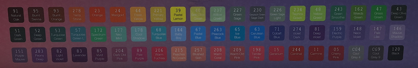 60 Twinmarker inkl. Aufbewahrung | Alkoholmarker | NEUES DESIGN/NEUE FARBEN 2025 | DecoTime