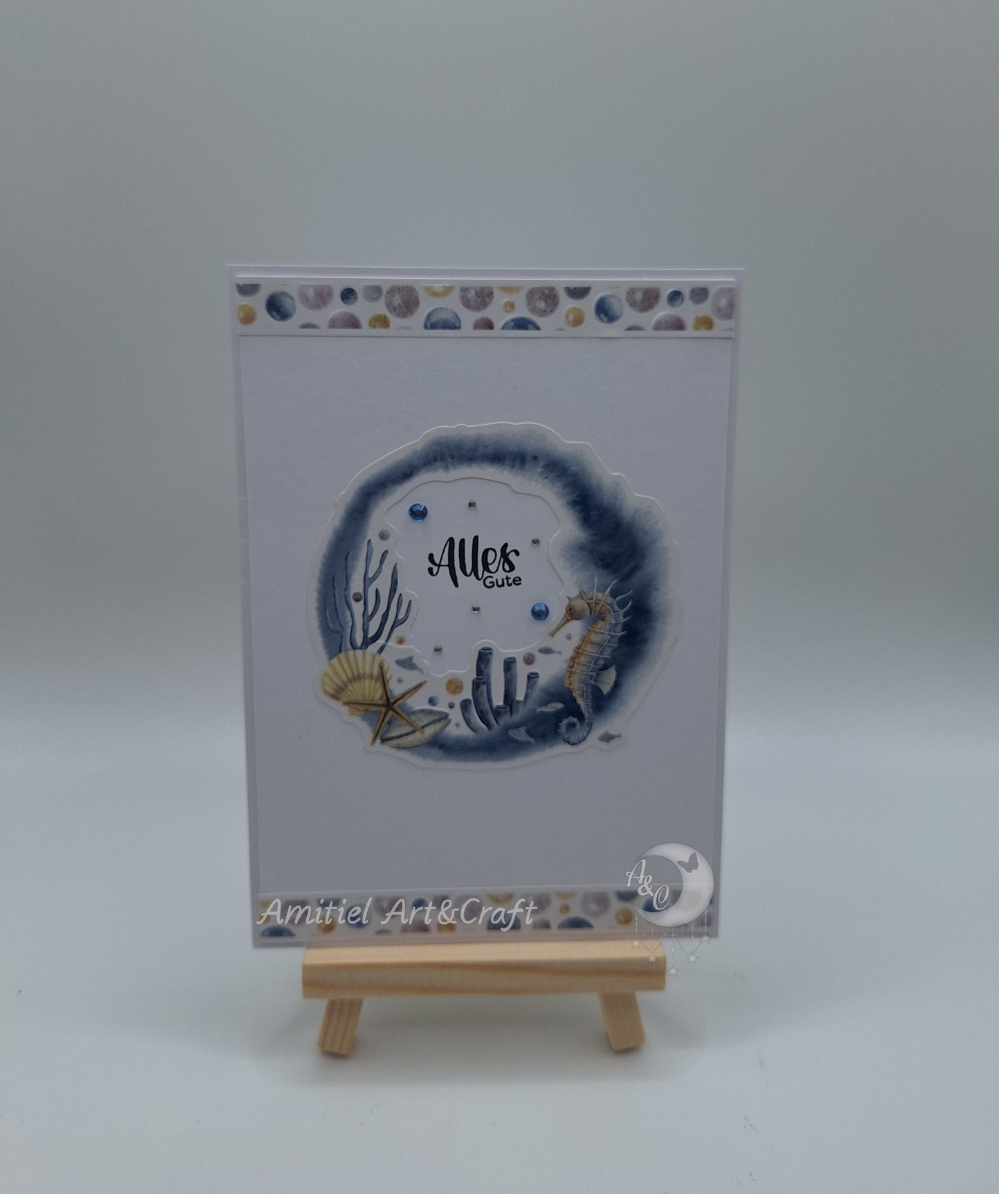 Maritime Grußkarte "Alles Gute" | Grußkarte im maritimen Stil | diverse Anlässe | Handgemacht / Handmade