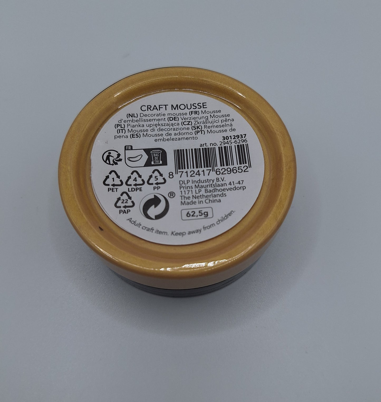 Bastelmousse Gold | Craft Mousse Gold | Texturpaste | Studio MOW