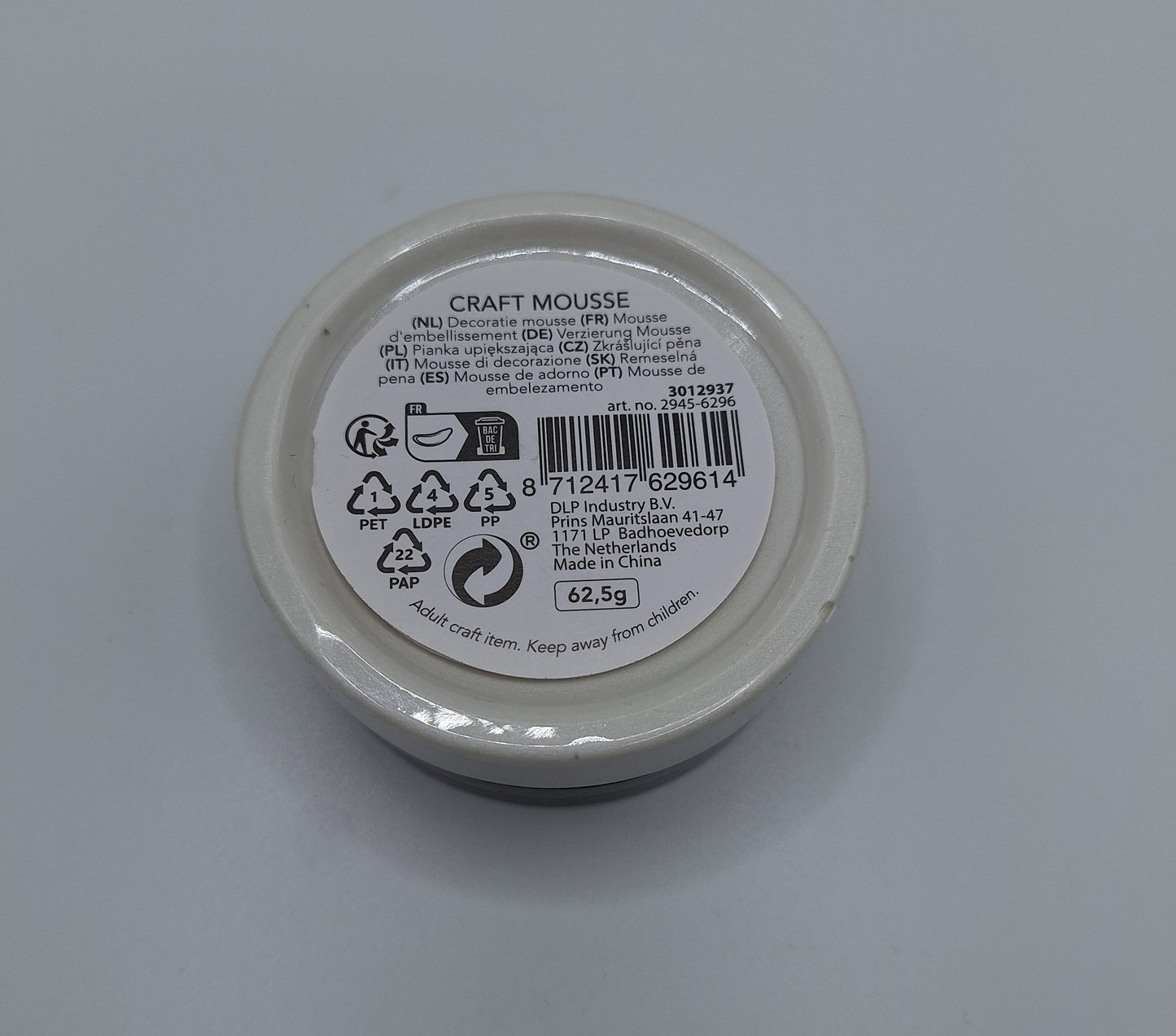 Bastelmousse Weiß Perlmutt | Craft Mousse White Mother Of Pearl | Texturpaste | Studio MOW