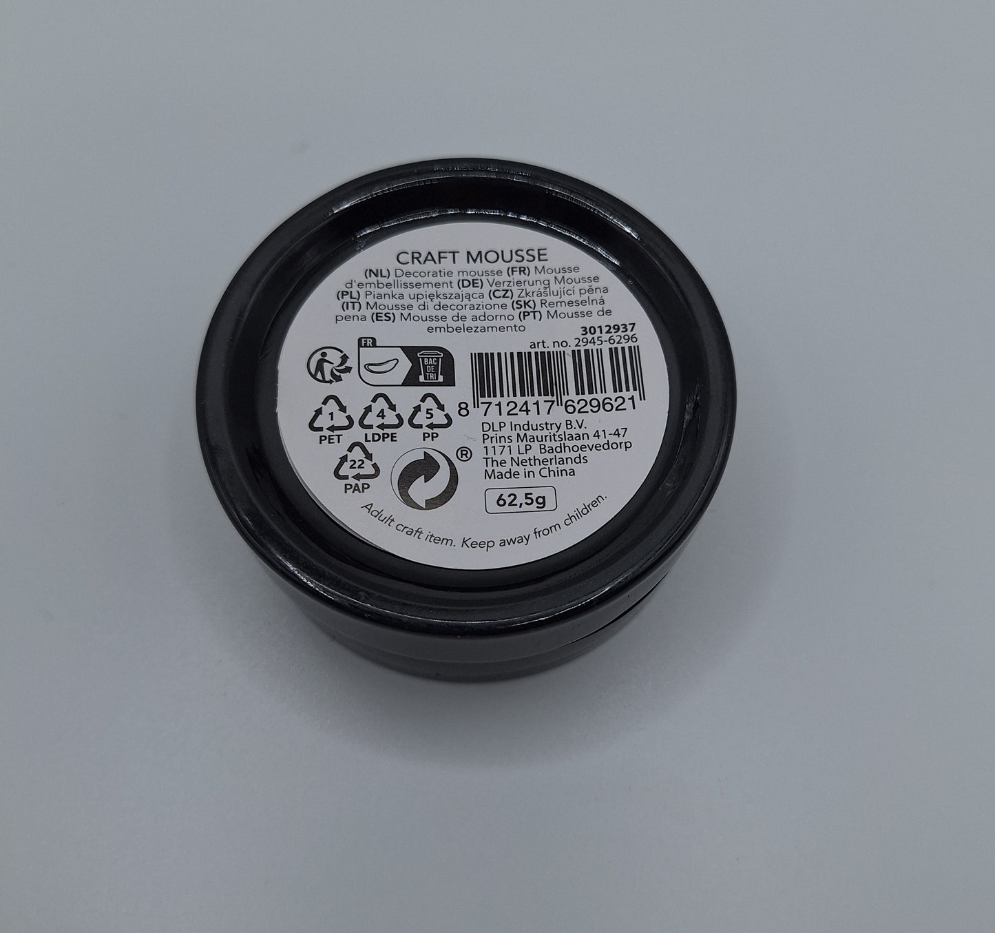 Bastelmousse Schwarz | Craft Mousse Black | Texturpaste | Studio MOW