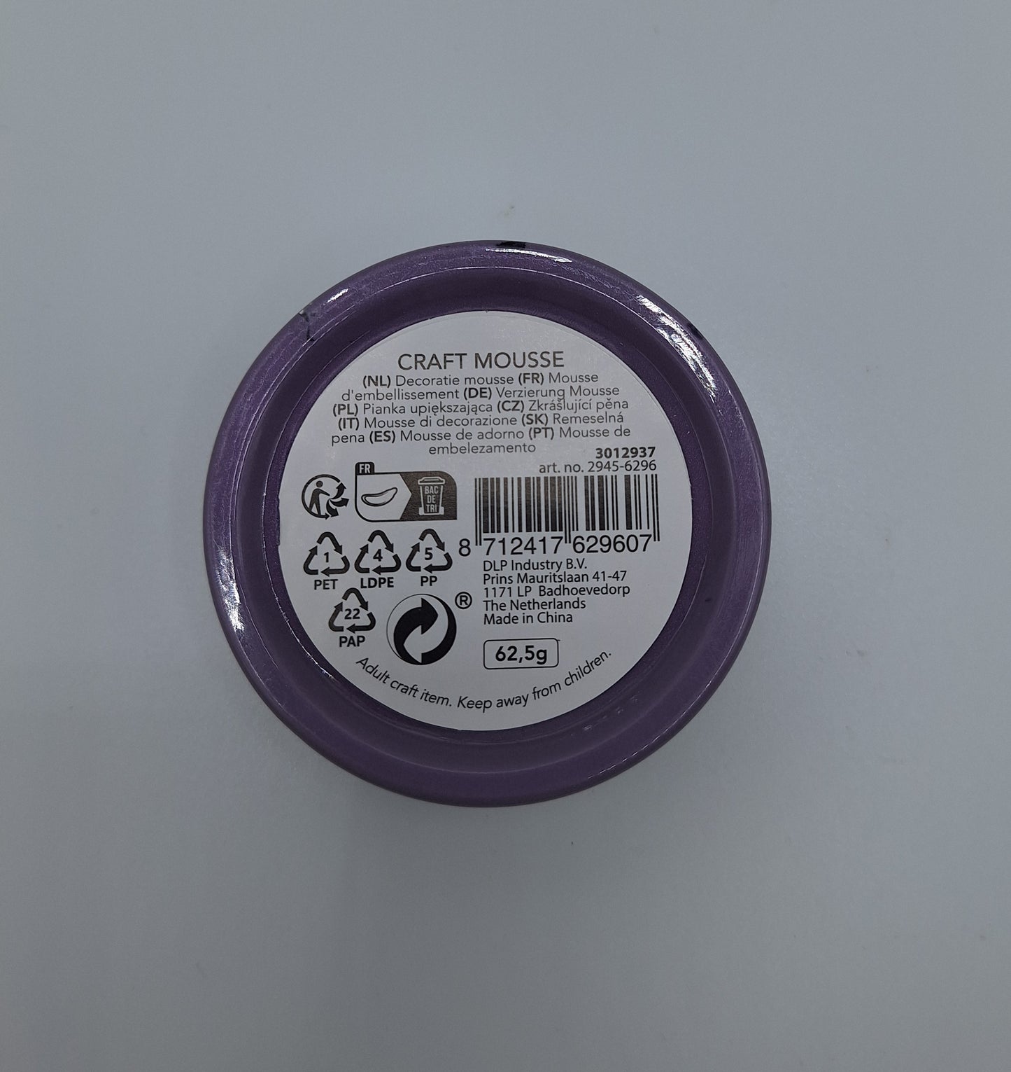 Bastelmousse Lila | Craft Mousse Purple | Texturpaste | Studio MOW