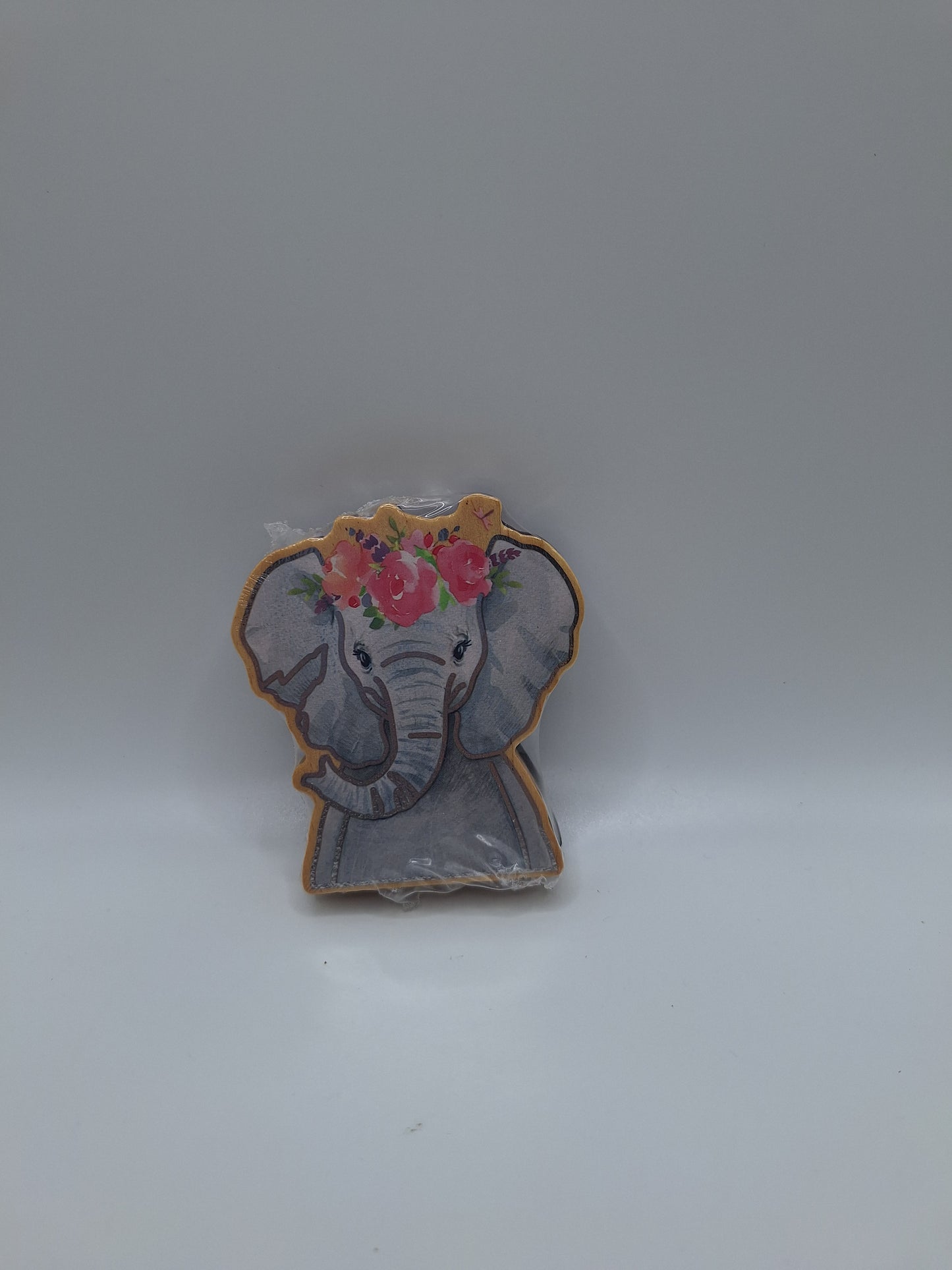 Holzstempel Elefant mit Blumenkranz | Wooden Stamp Elephant with Flower Crown | DecoTime
