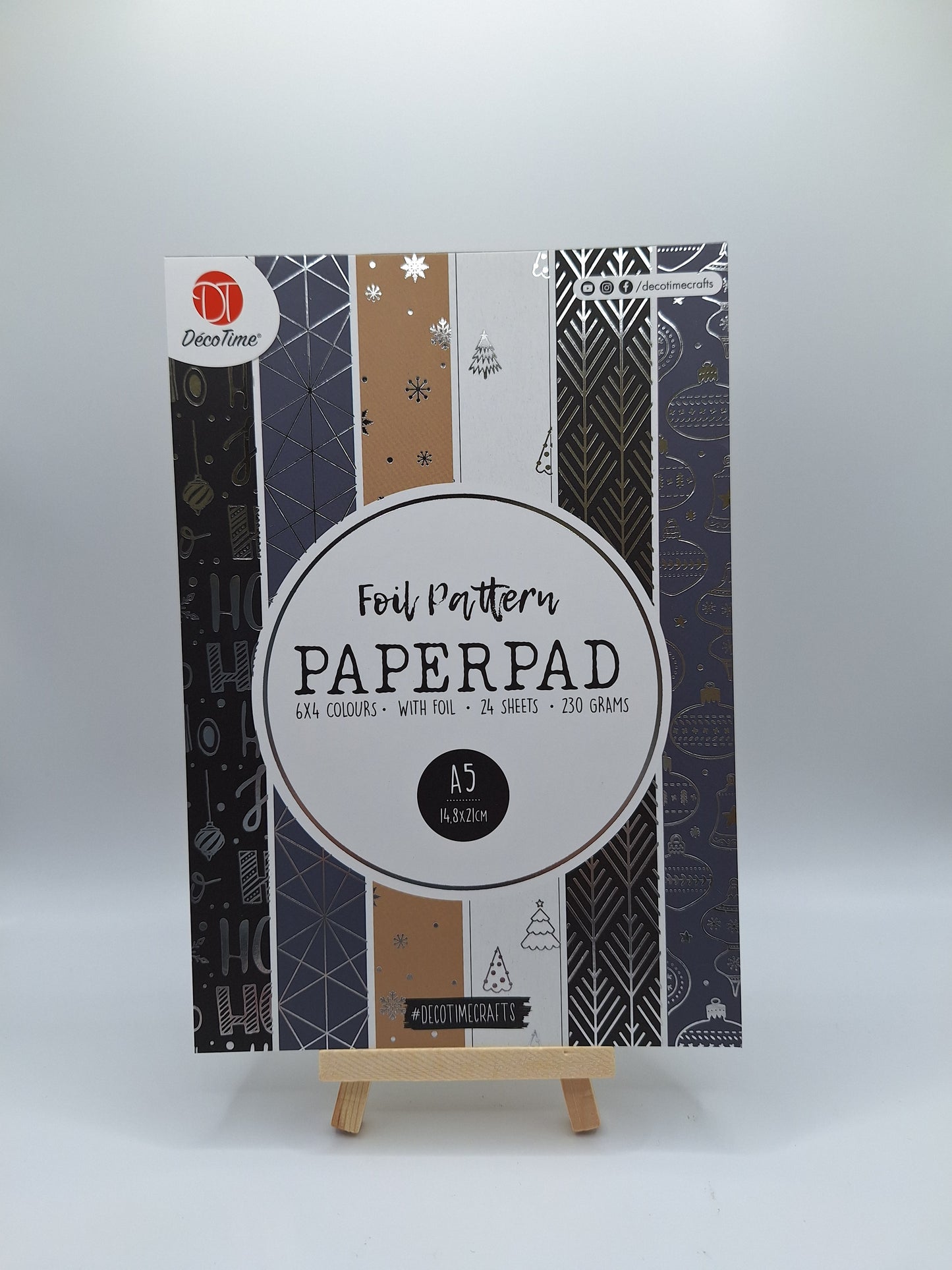 Designblock A5 | Foil Pattern Paperpad (Xmas 2024 - 2) | DecoTime