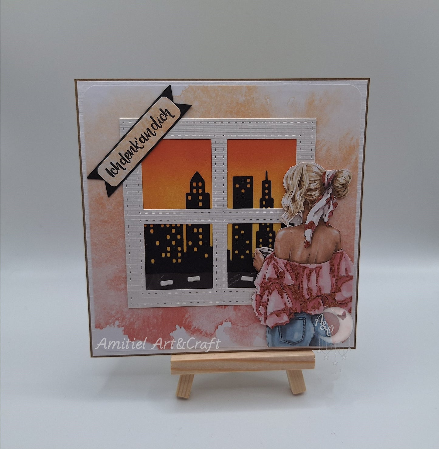 Grußkarte "Ich Denk' An Dich" | Karte für einen besonderen Menschen | handgemacht | Valentinstag | Handmade