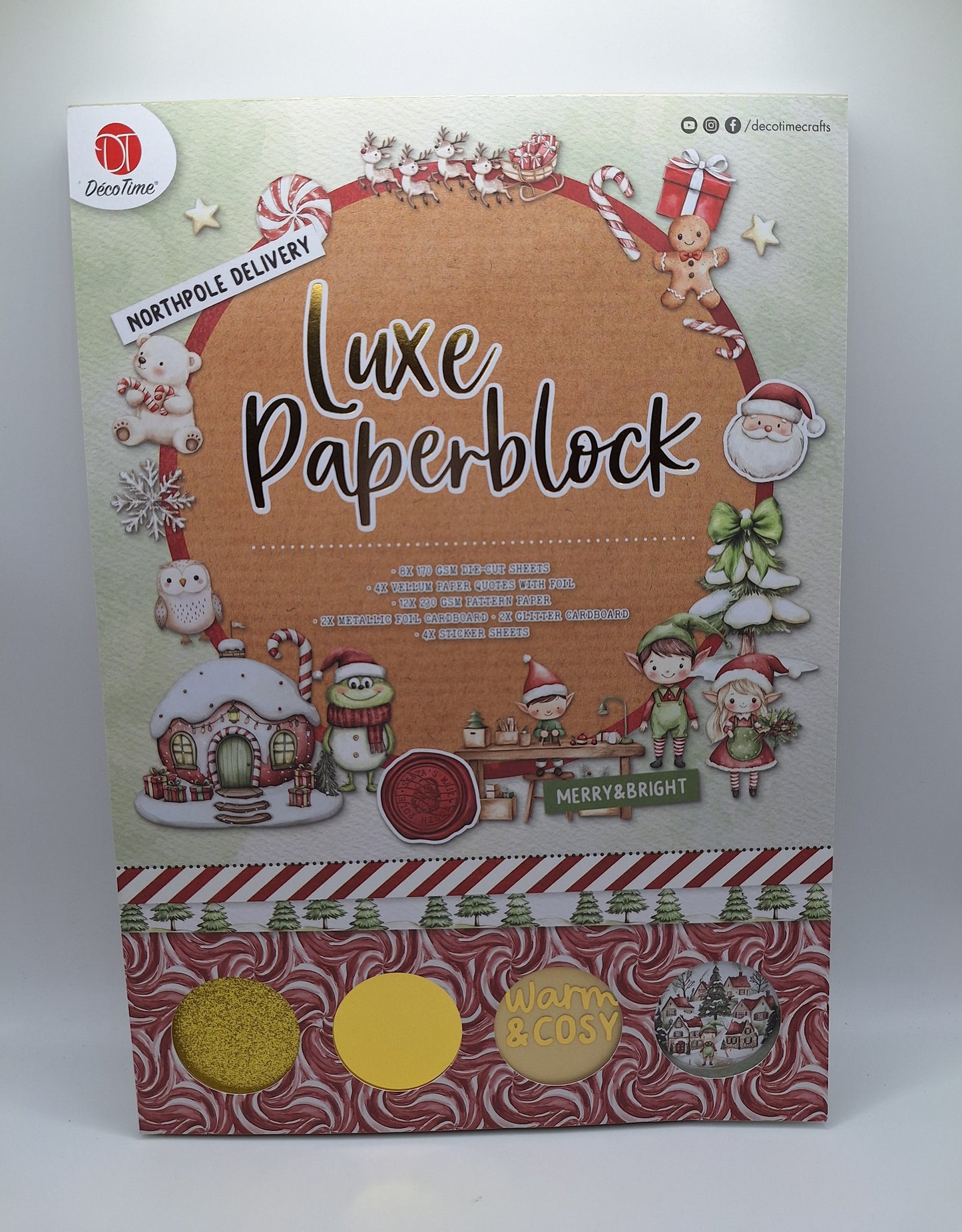 Luxe Paperblock Weihnachten | Designblock (Northpole Delivery) A4 32 Blatt | DecoTime