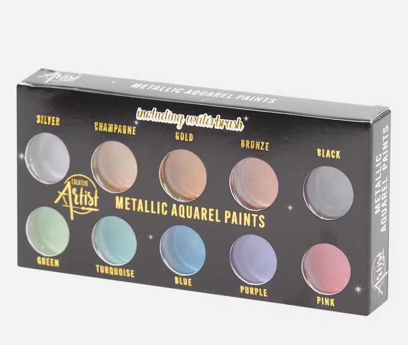 10er Metallic Aquarell-Farbe Creative Artist | Craft Sensations