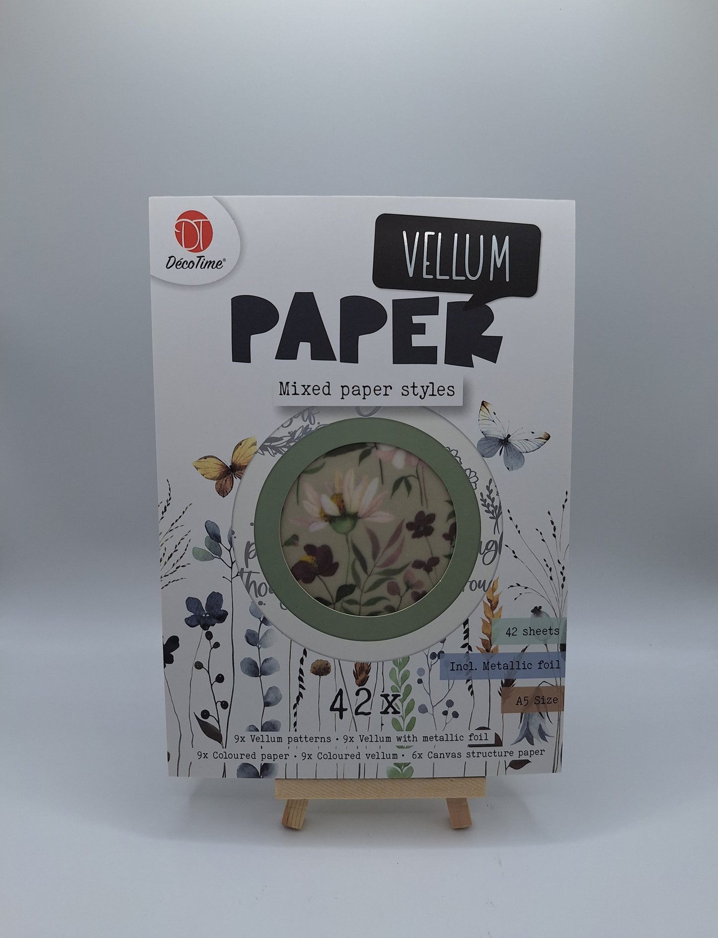 Vellum Paper Mixed Paper Styles (Blumenzauber) A5 42 Blatt | DecoTime