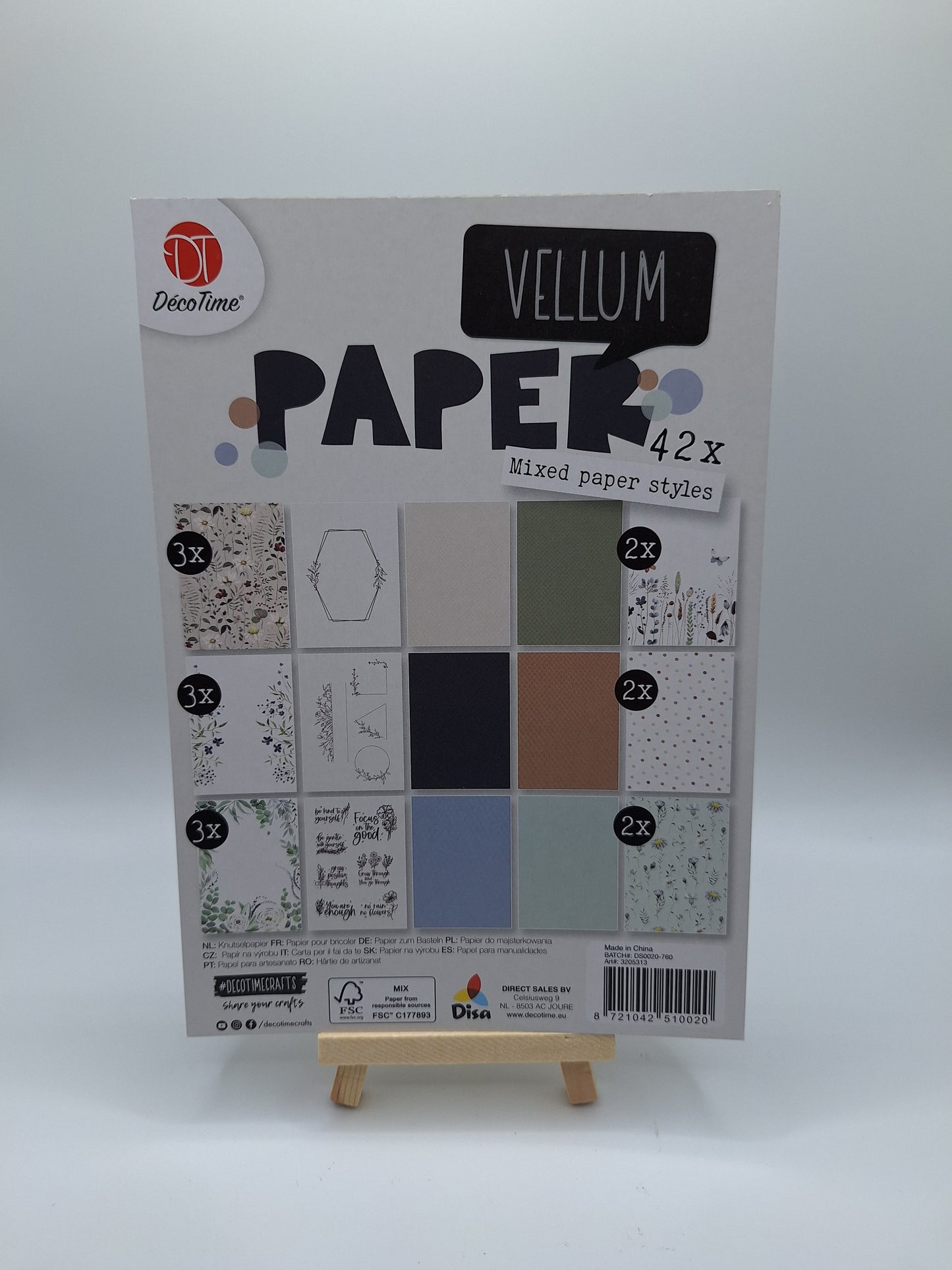 Vellum Paper Mixed Paper Styles (Blumenzauber) A5 42 Blatt | DecoTime