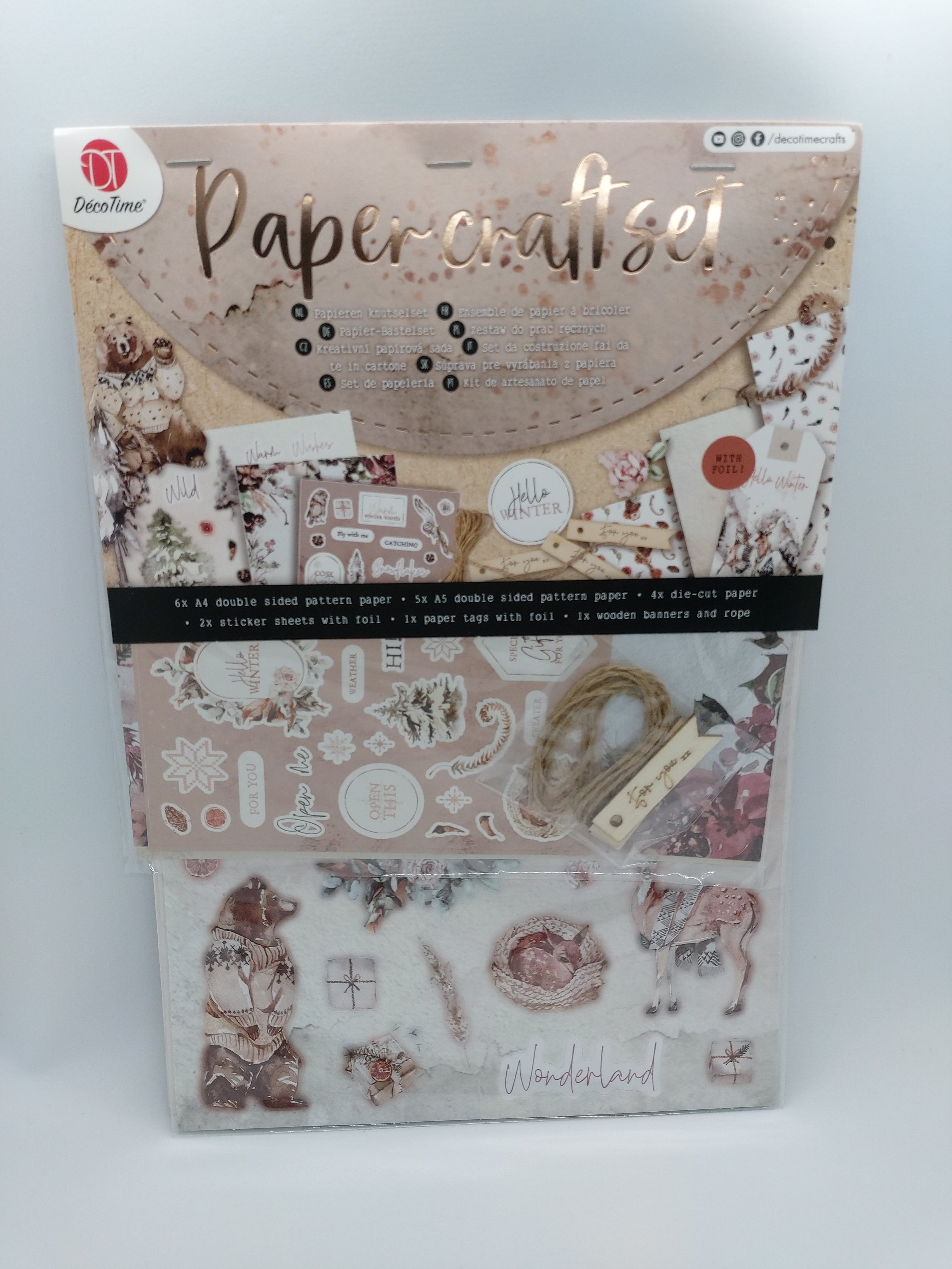 PapierBastelset (Waldtiere) Paper Craft Set (Wild Animals) DecoTime