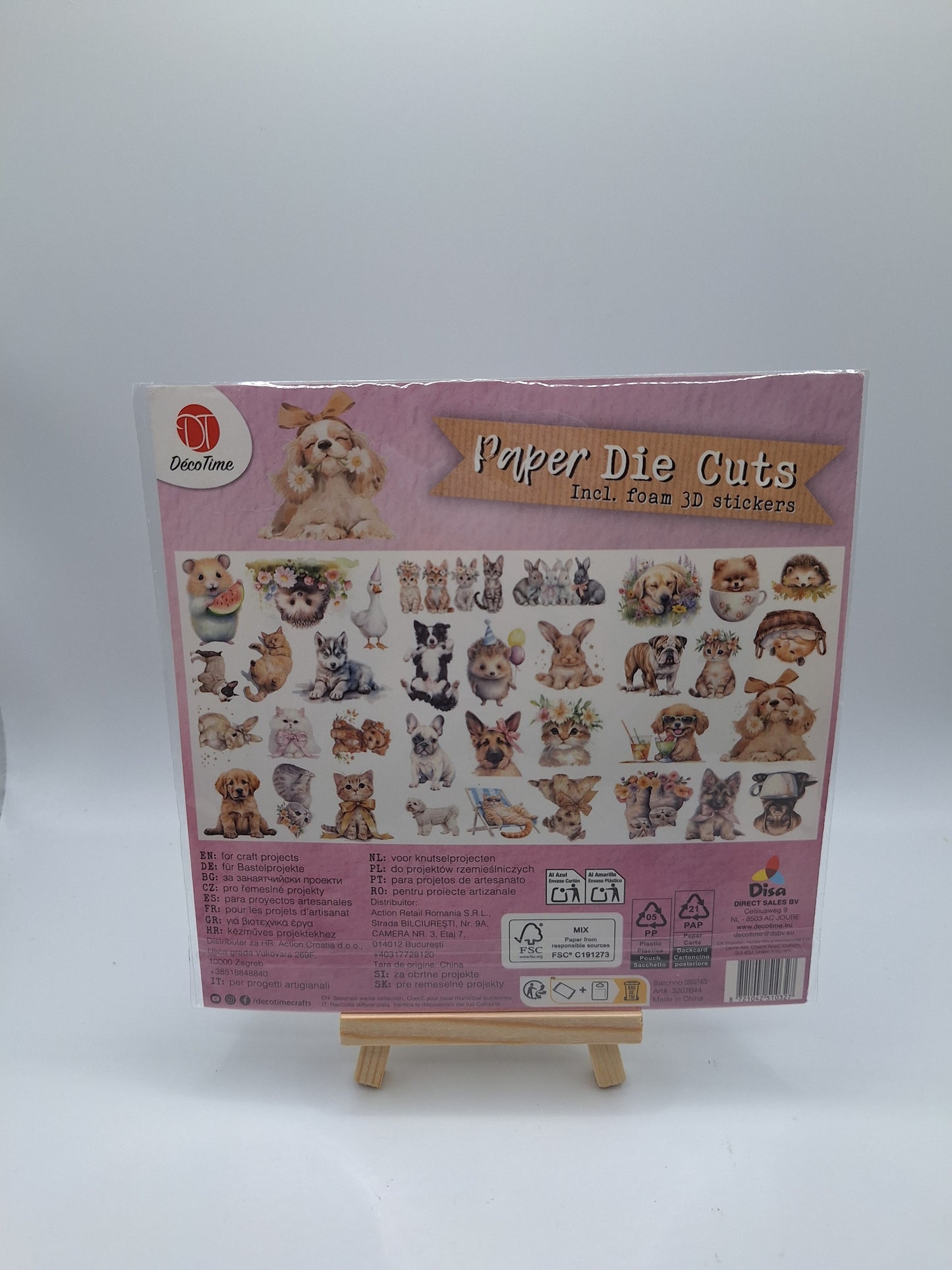 Gestanzte Bilder (Haustiere) - Paper Die Cuts (Cute Critters) incl. Foam 3D Stickers | DecoTime