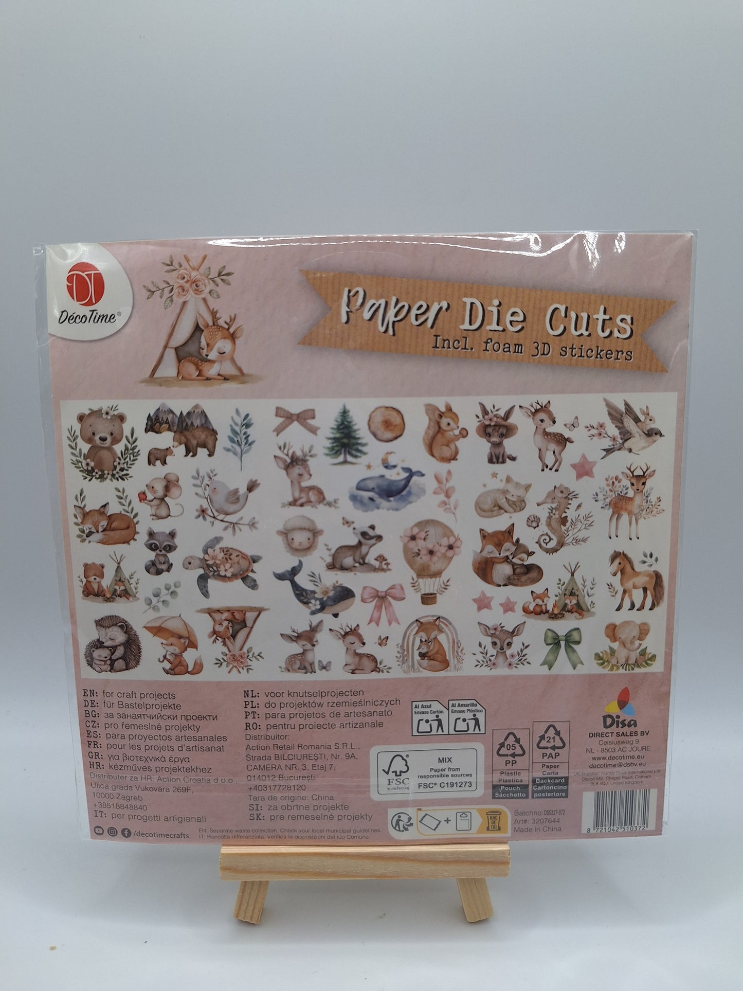 Gestanzte Bilder (Waldtiere) - Paper Die Cuts (Wild Animals) incl. Foam 3D Stickers | DecoTime