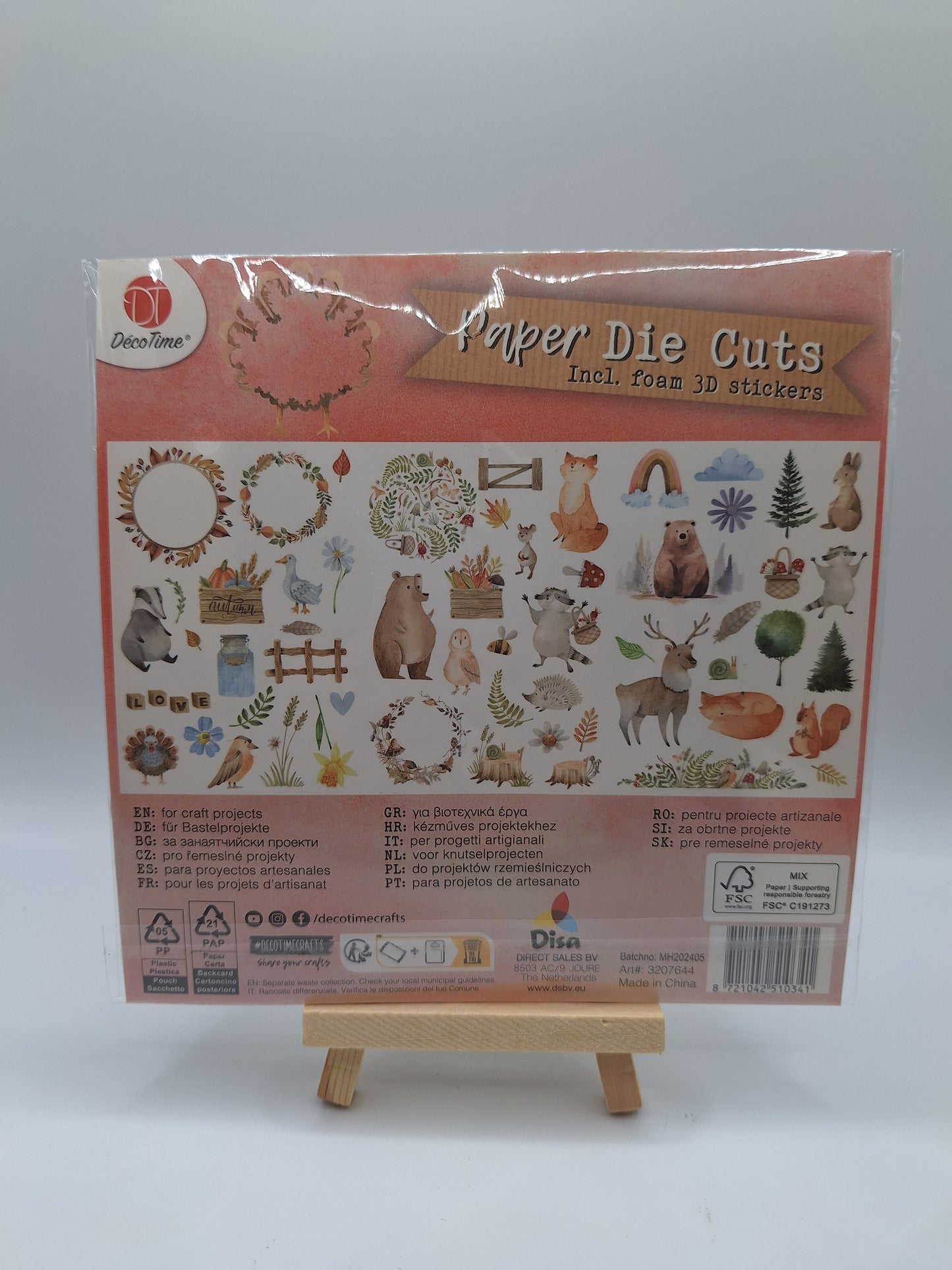 Gestanzte Bilder (Waldtiere) - Paper Die Cuts incl. Foam 3D Stickers | DecoTime