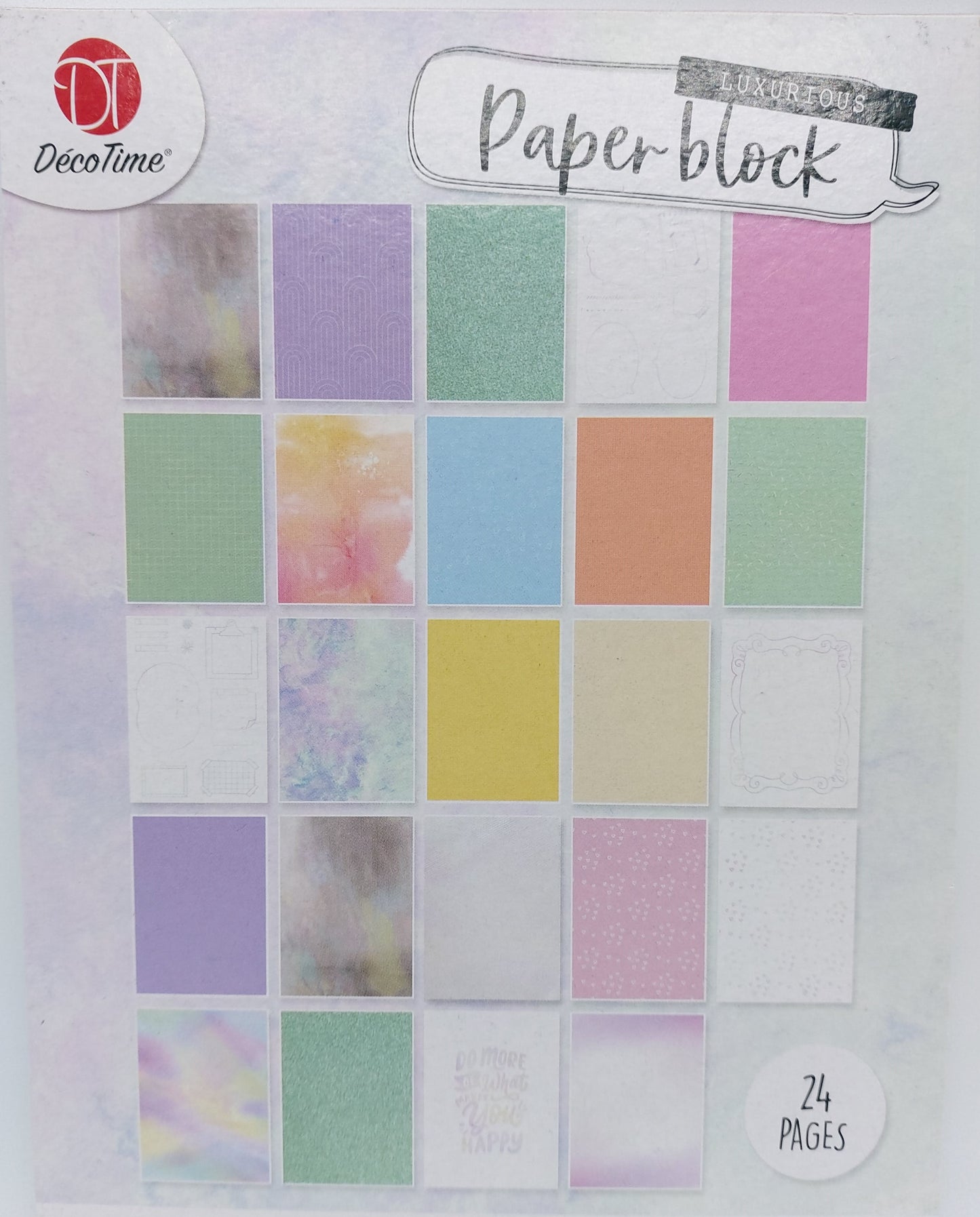 Edler Papierblock Luxurious (Pastellzauber) A5 24 Blatt | DecoTime