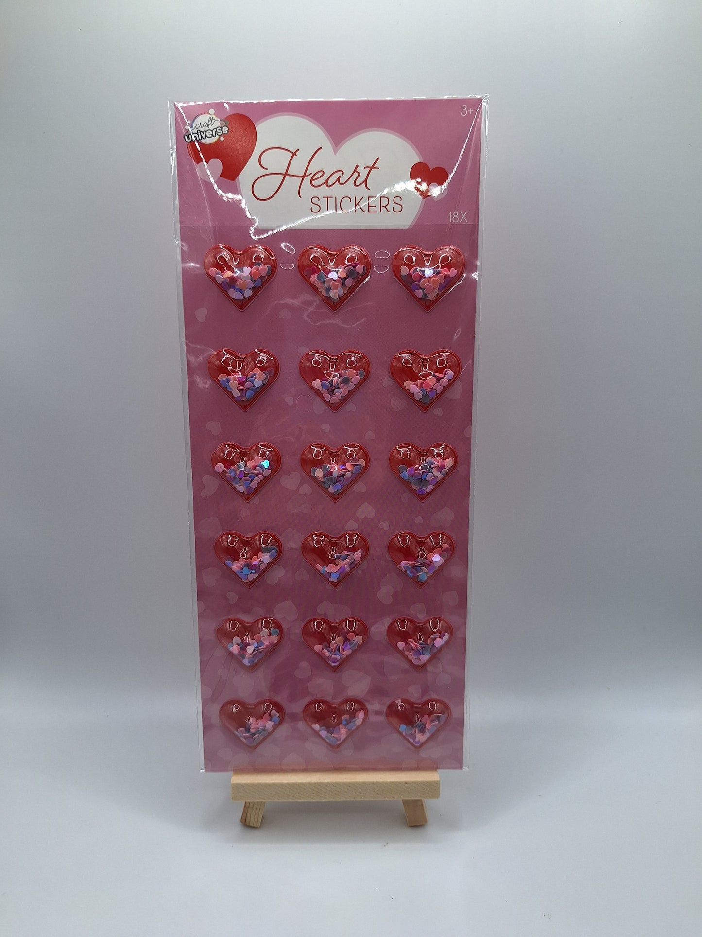 3D Herzsticker mit Schütteleffekt (Heart Shaker Stickers) - Rot | Craft Universe