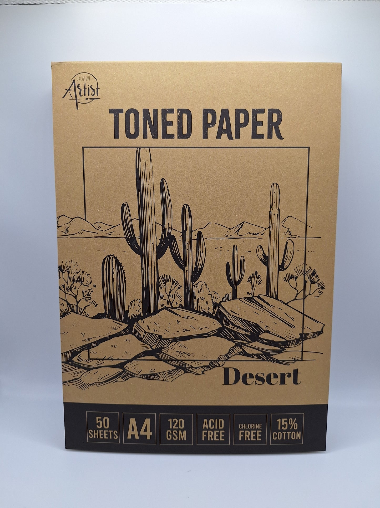 Toned Paper Desert A4 | Zeichenpapier getönt (Kraft) 50 Blatt | Tonpapier | Creative Artist
