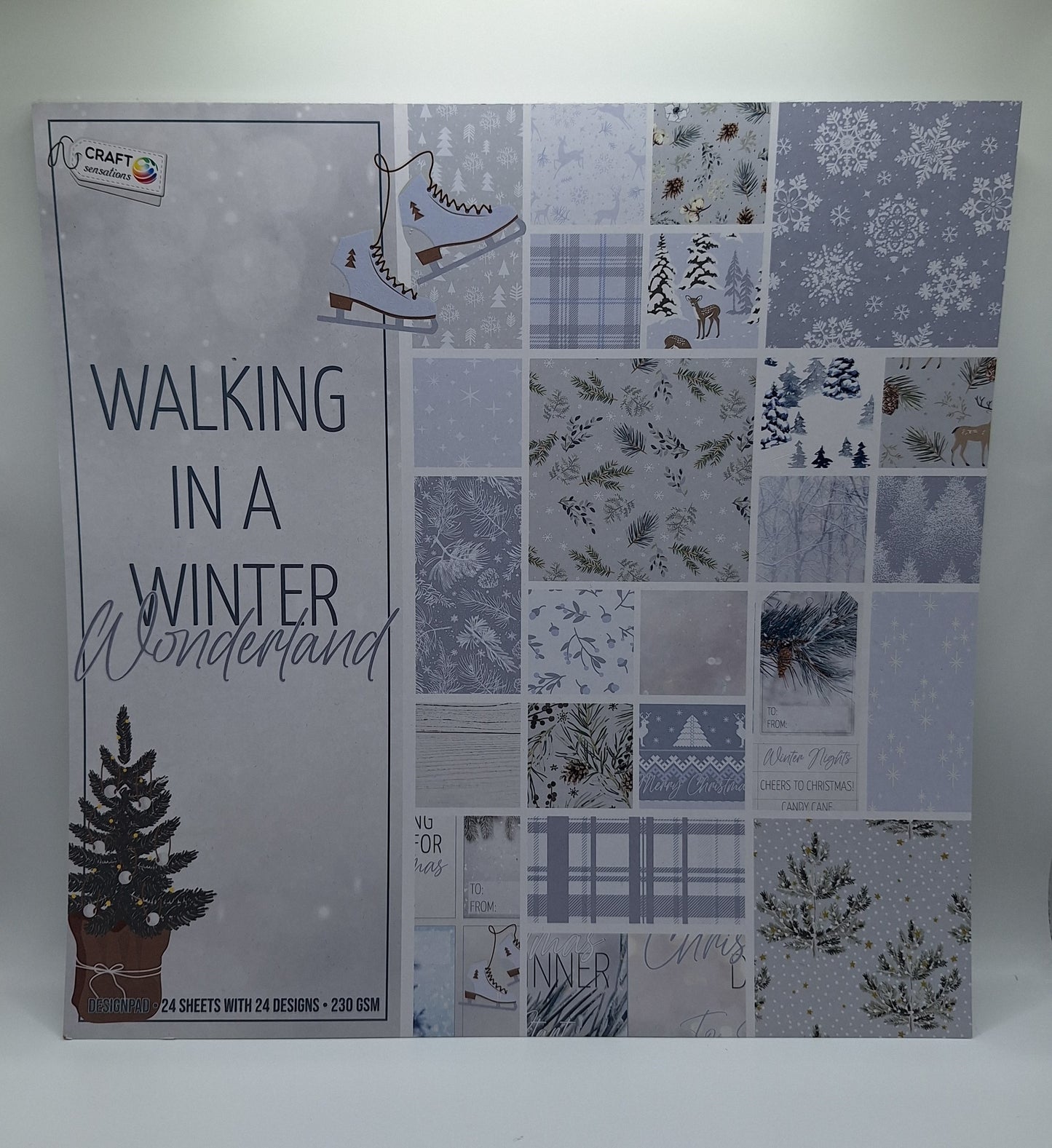 Walking In A Winter Wonderland Designblock Glitter | Designpad 30.5x30.5 cm Glitter | 24 Blatt | Craft Sensations