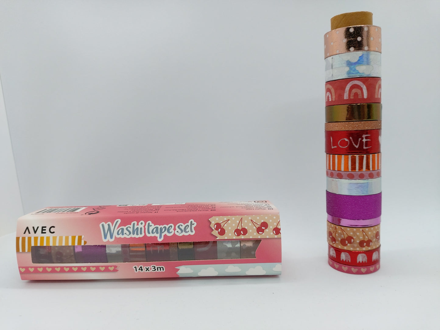 14x3m Washi Tape Set (Love) AVEC