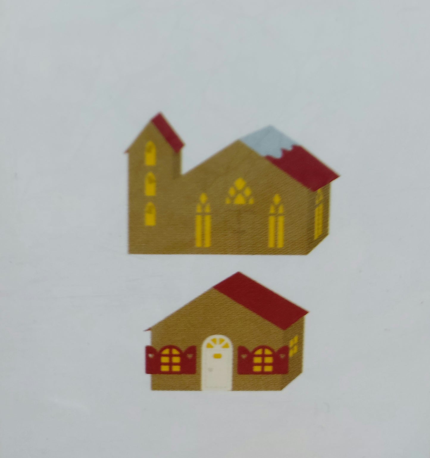 Weihnachtsstanzen A6 (Cutting Dies) - 2 Häuschen mit Schneedach (2 Houses with Snow) AVEC