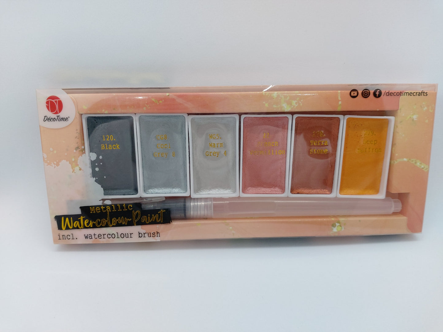 Metallic Wasserfarben in Silber-Rot Tönen (Metallic Watercolour Paint) | DecoTime