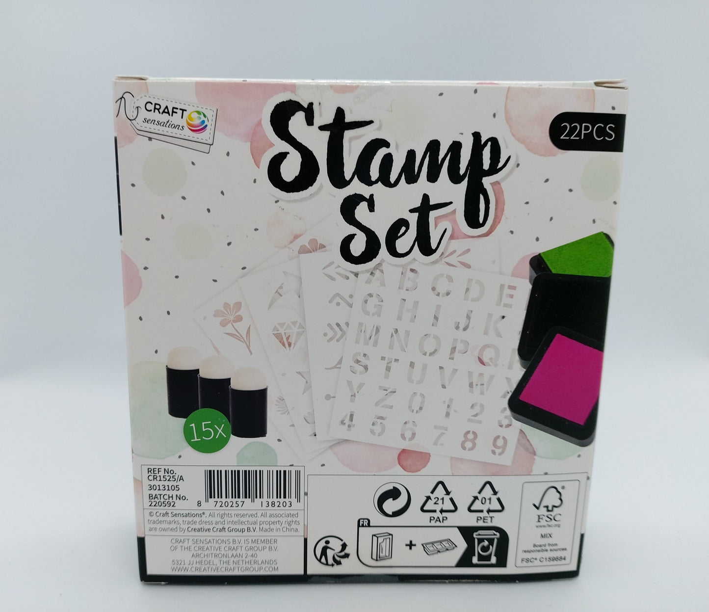Stamp Set 22 PCS (Schablonen-Farbset) - Stempel Set 22-tlg.
