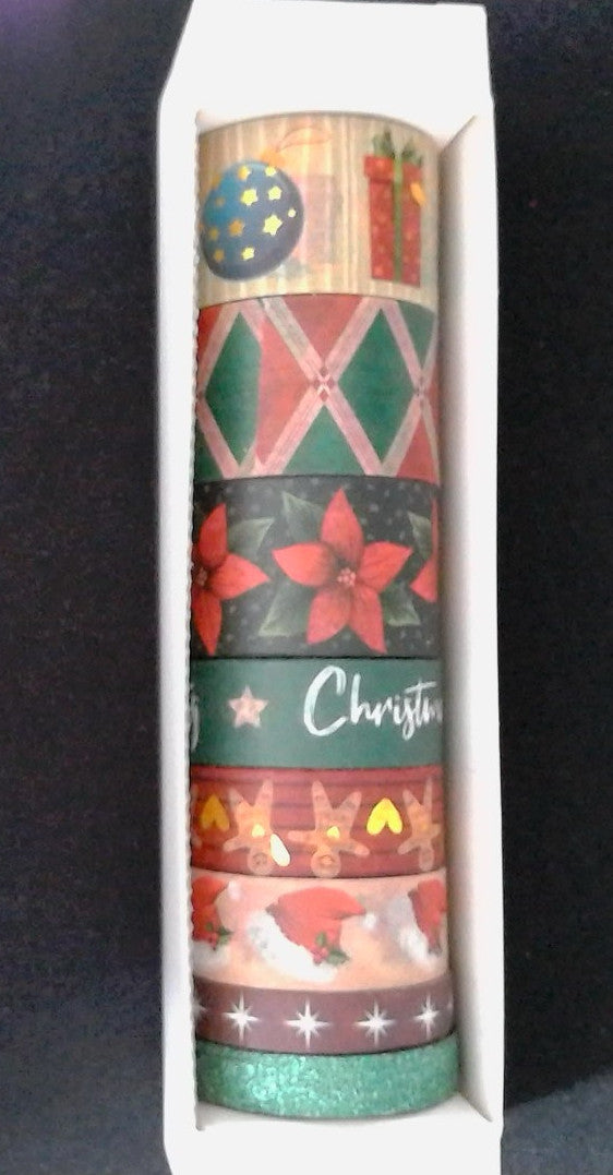 Weihnachts-Washi-Tape 8 St. a 3m (Weihnachtszauber) AVEC