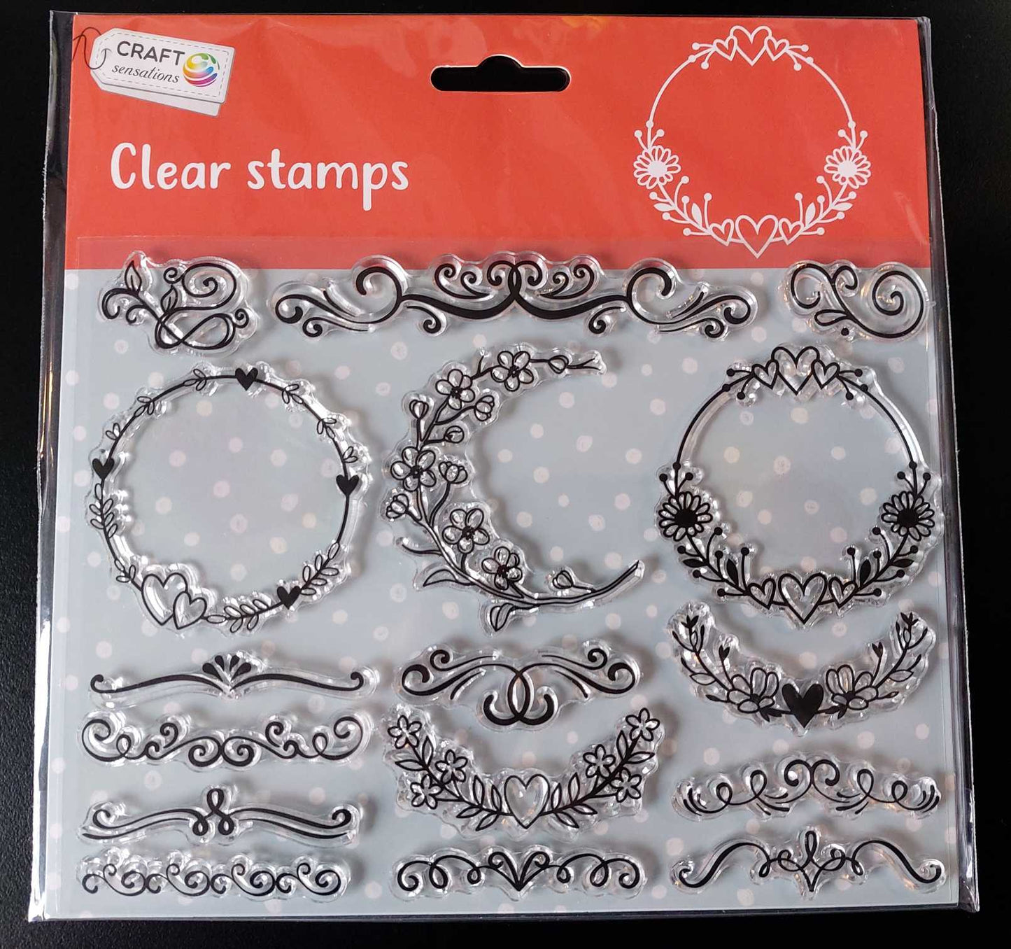 Clear Stamps | Stempel (Blumenkränze, Herzen & Minibordüren) Craft Sensations