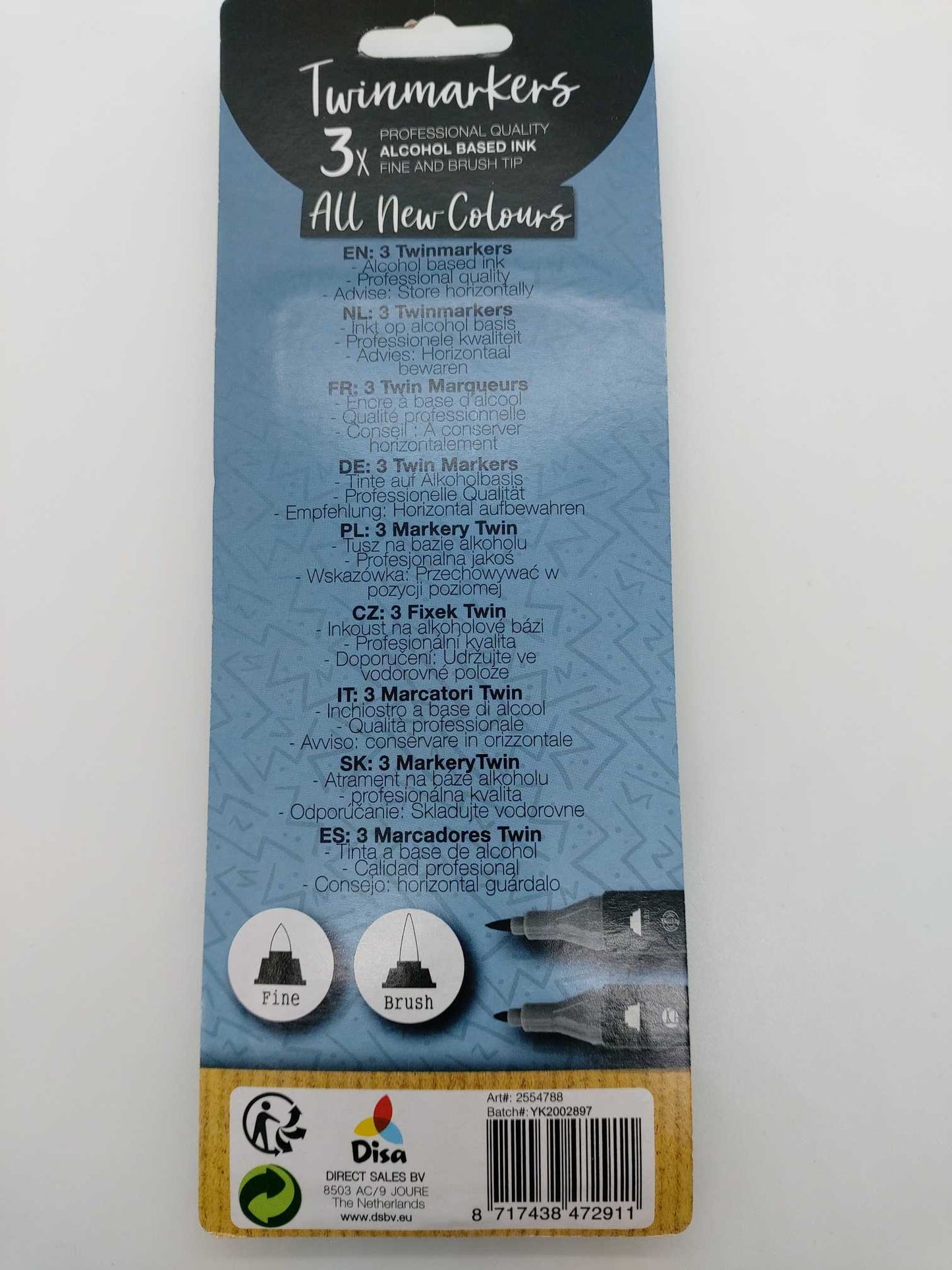 Twinmarkers 3 Darkblue Tones NEW