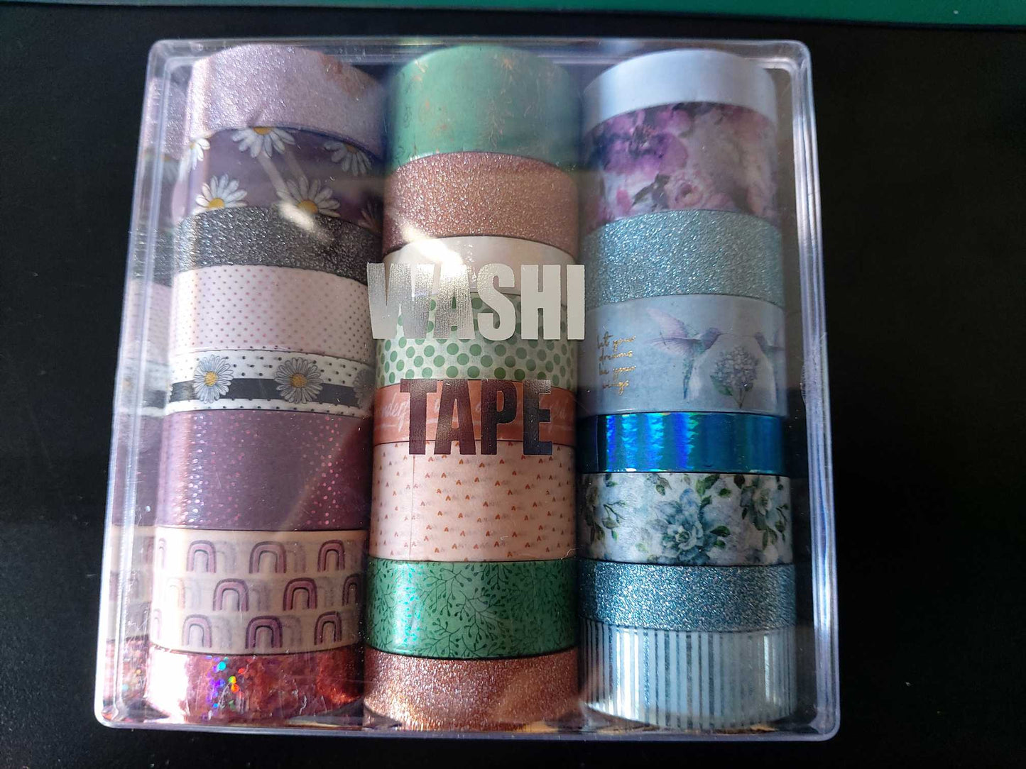 Washi-Tape Box 24 pieces (Flowers/Birds/Pastel Colros)
