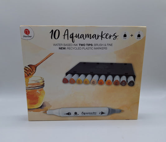 10 Aquamarkers (Gelbtöne) inkl. Aufbewahrung | DecoTime