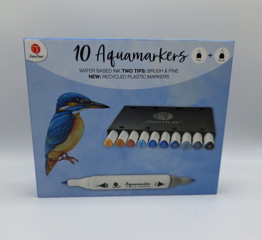 Aquamarkers 10 Blue Tones incl. Storagebox