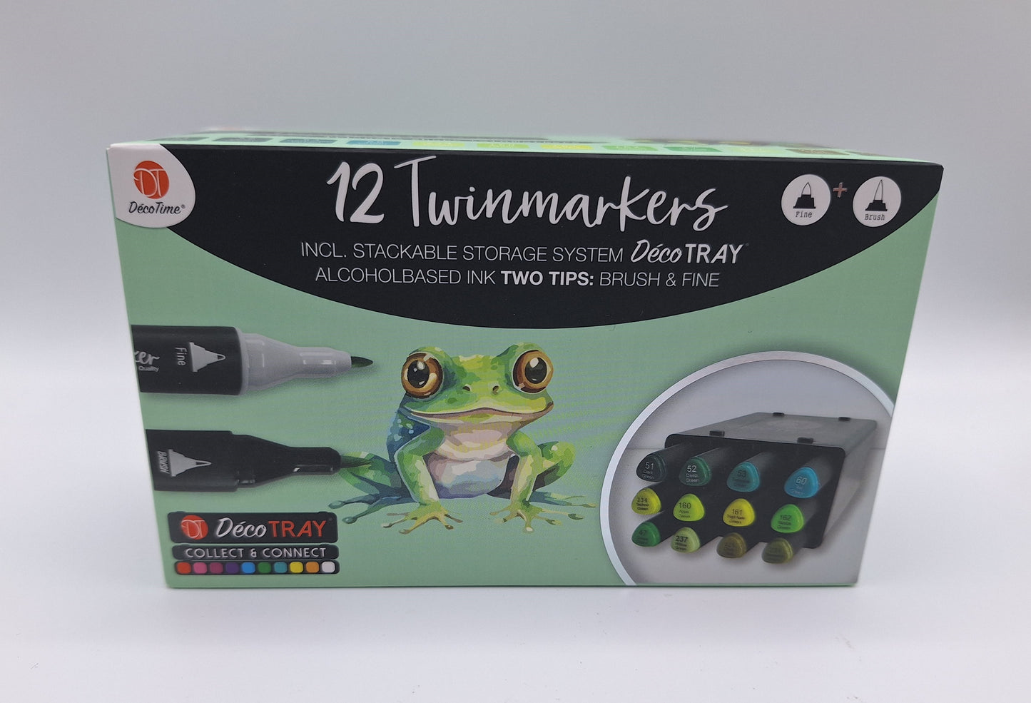 12 Twinmarkers (Grüntöne) inkl. Aufbewahrung | DecoTime