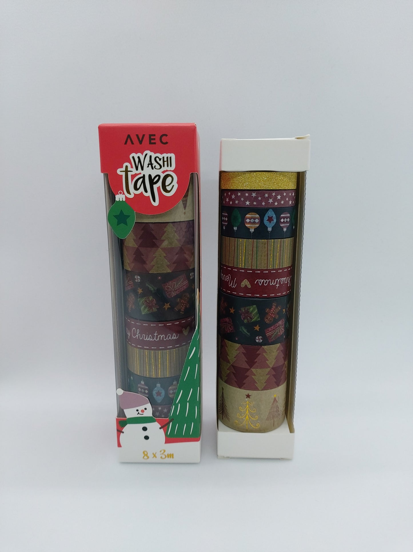 Weihnachts-Washi-Tapes 8 St. a 3m (Snowman) AVEC