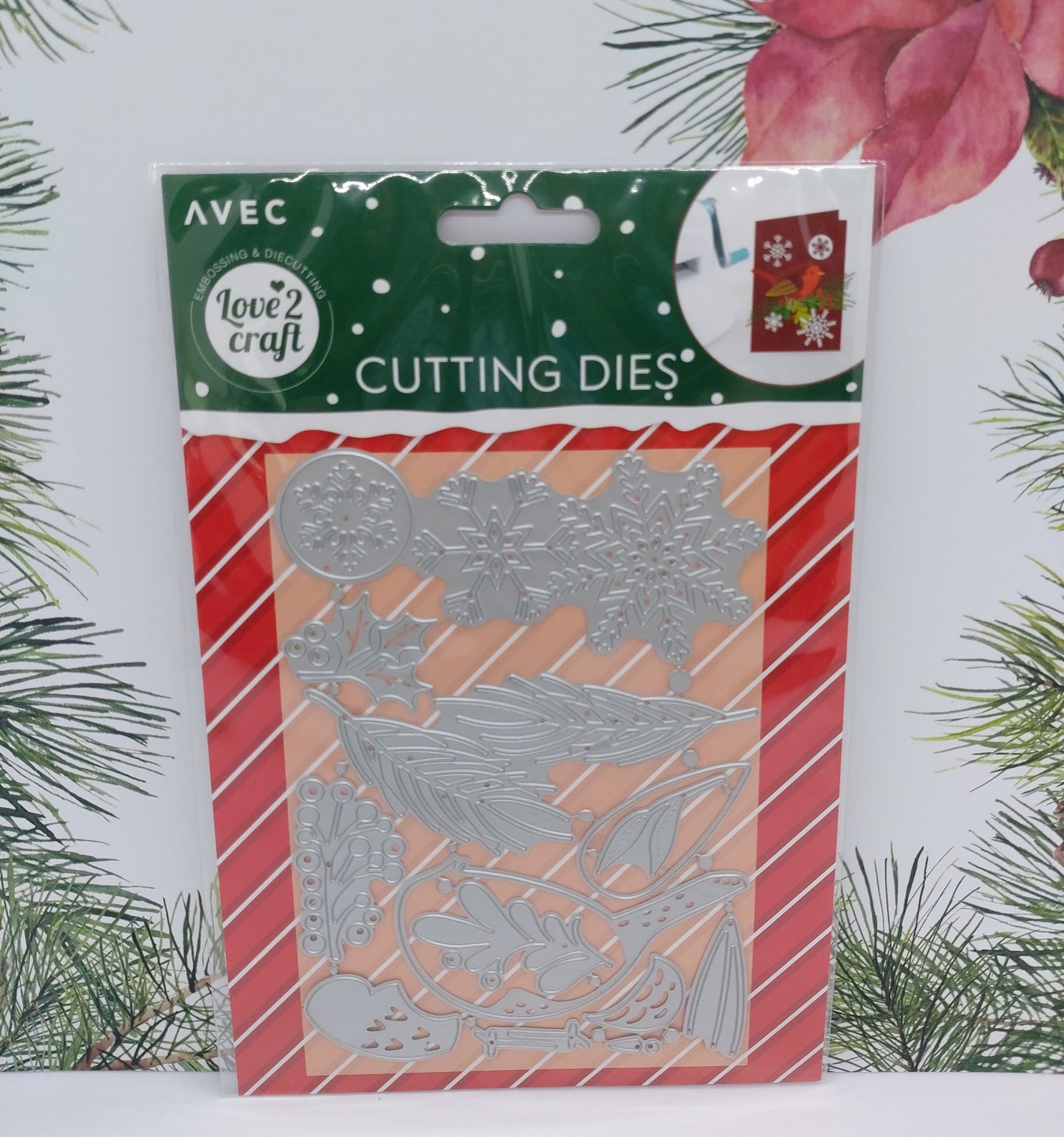 Weihnachtsstanzen A6 (Cutting Dies) -  Rotkehlchen Weihnachtszauber AVEC