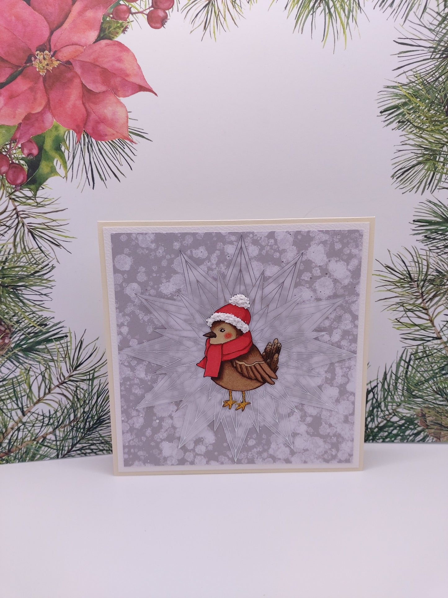 Weihnachtskarte "Weihnachtsvogel" Handgemacht | Christmas Card "Christmas Bird" Handmade | Grußkarten | Greetings Cards
