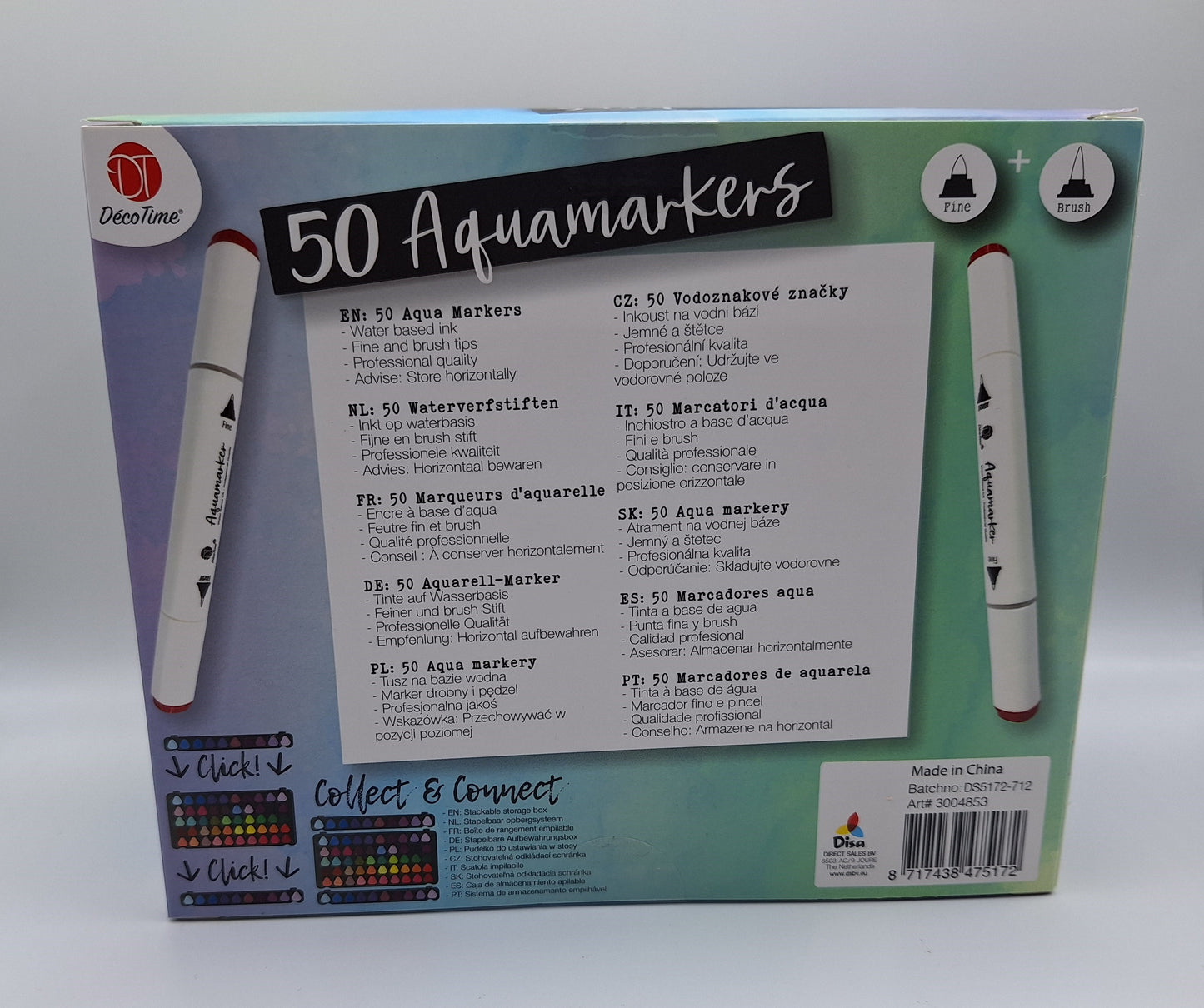 50 Aquamarkers 2024 | Brush & Fine Tip | DecoTime