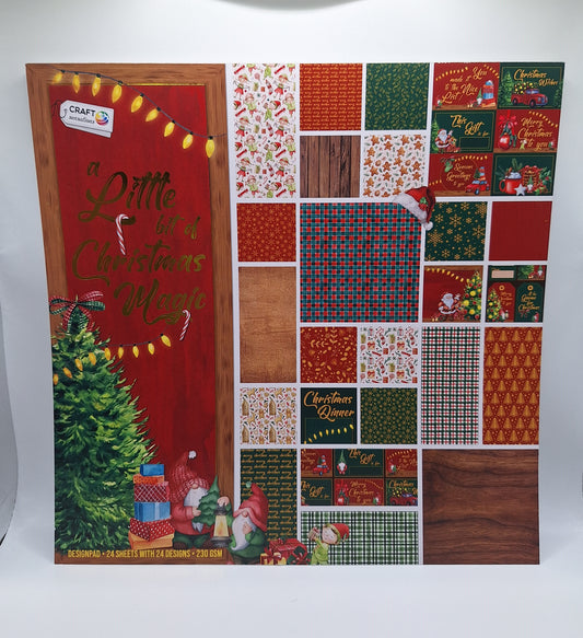 Little Bit Of Christmas Magic Foliert Designblock | Designpad 30.5x30.5 cm Foil | 24 Blatt | Craft Sensations (Kopie)