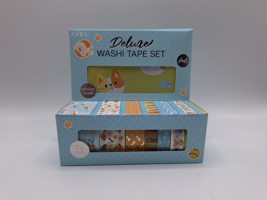 Deluxe Washi Tape Set Foliert (Cat & Dog) | AVEC