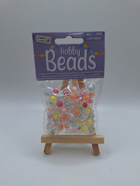 Hobbyperlen Bonbons bunt/klar | Bastelperlen | Hobby Beads (Candies) | 30g | Craft Sensations (Kopie)